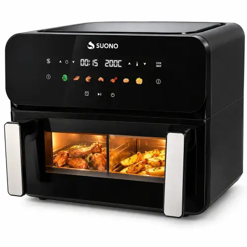 Freidora de aire digital 10L doble ventanas 0399