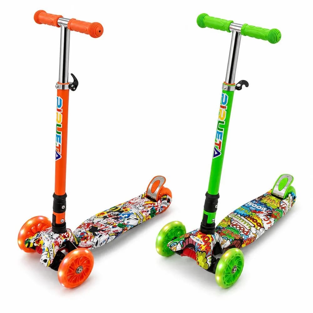 Monopatín infantil plegable con luces en ruedas LSS01