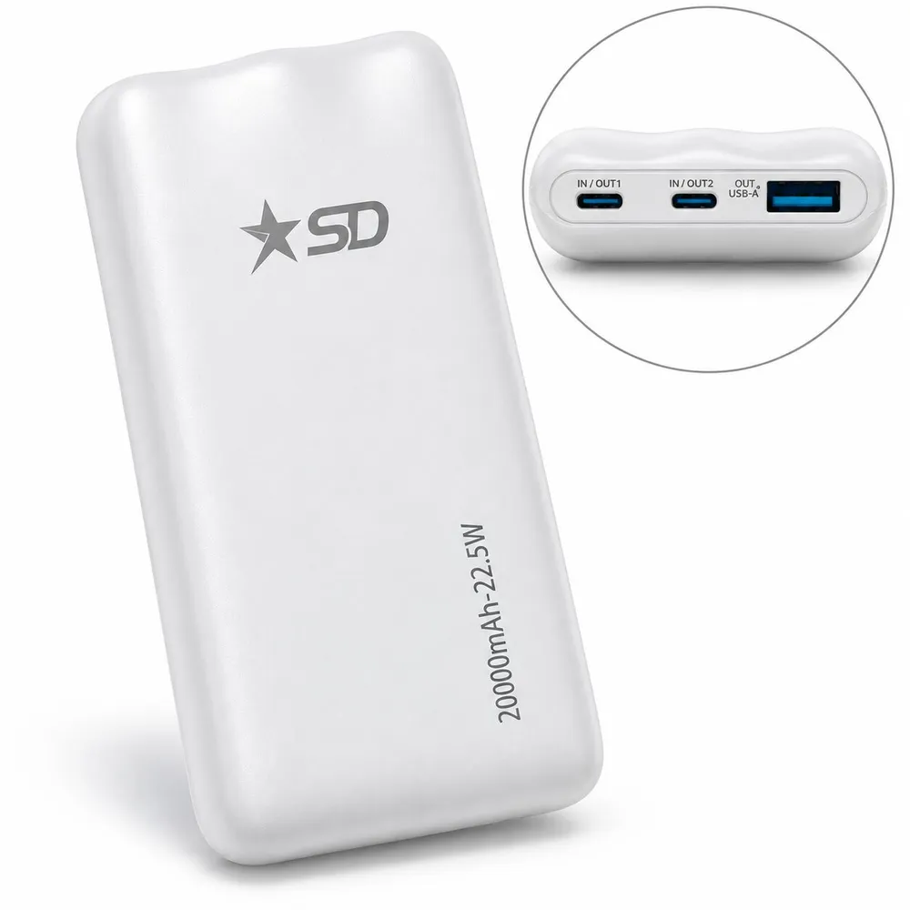 Power bank SD blanco 20.000mAh WP036