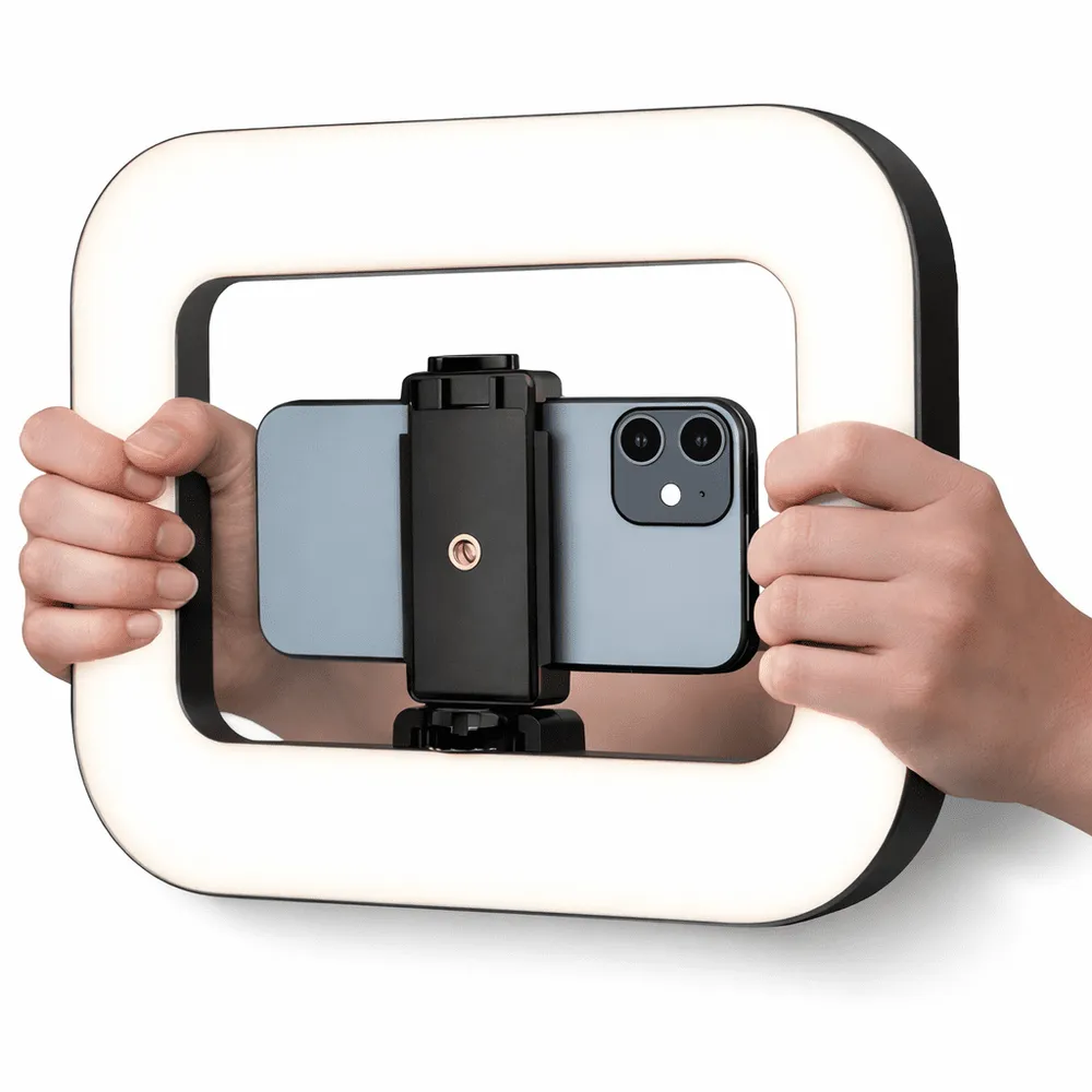 Aro de luz selfie rectangular 28X22 sin trípode blanco YM300/83099
