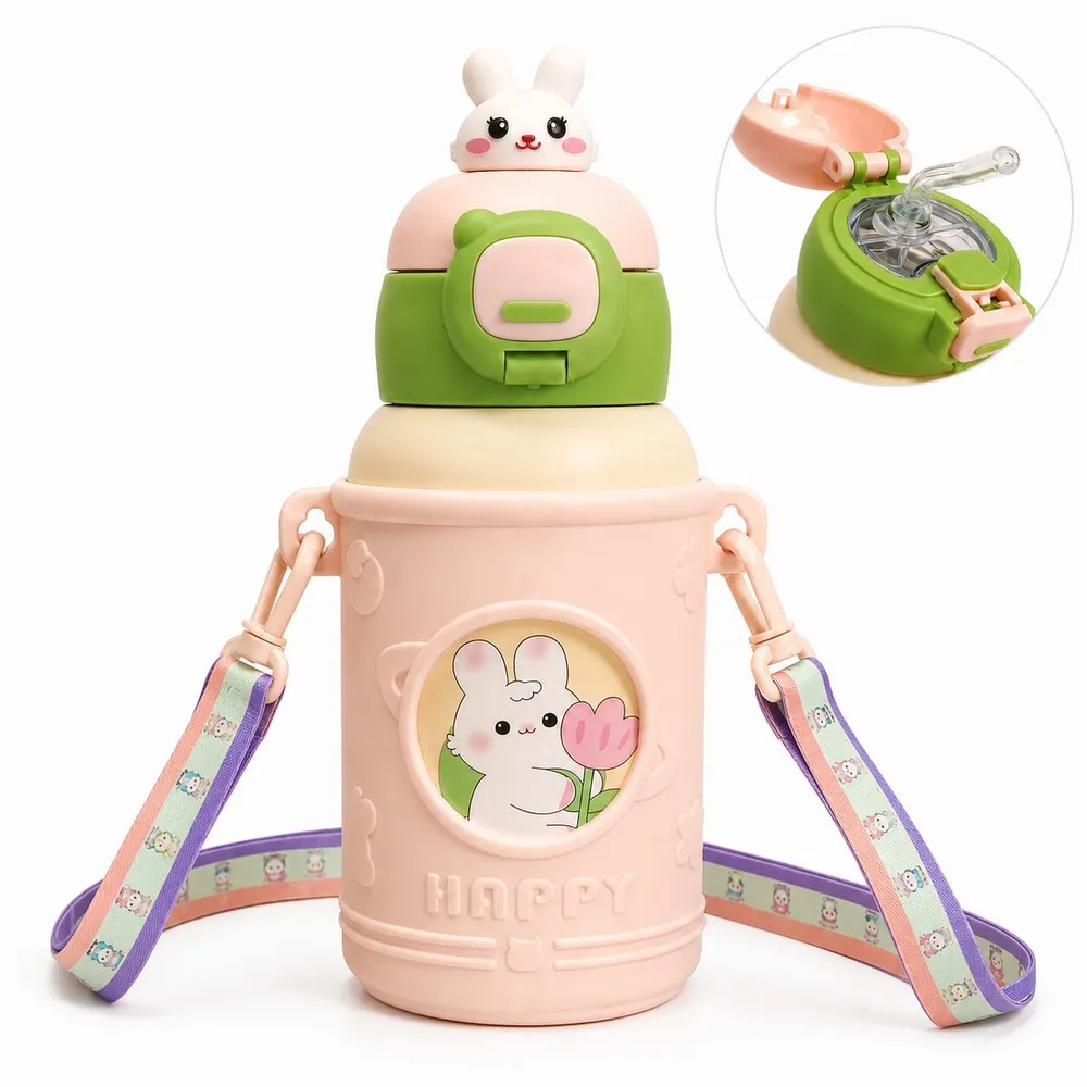 Botella acero infantil animalitos 500ml OSO-809A