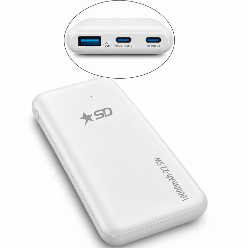 Power bank SD blanco 10.000mAh WP027
