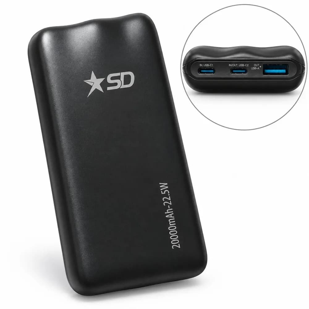 Power bank SD negro 20.000mAh WP036